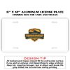 6 X 12 Full Size Aluminum License Plate for Cars and Trucks  Thumbnail