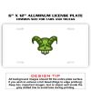 6 X 12 Full Size Aluminum License Plate for Cars and Trucks  Thumbnail