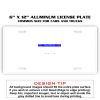 6 X 12 Full Size Aluminum License Plate for Cars and Trucks  Thumbnail
