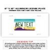 6 X 12 Full Size Aluminum License Plate for Cars and Trucks  Thumbnail