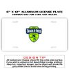 6 X 12 Full Size Aluminum License Plate for Cars and Trucks  Thumbnail