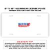 6 X 12 Full Size Aluminum License Plate for Cars and Trucks  Thumbnail