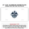 6 X 12 Full Size Aluminum License Plate for Cars and Trucks  Thumbnail
