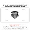 6 X 12 Full Size Aluminum License Plate for Cars and Trucks  Thumbnail