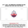 6 X 12 Full Size Aluminum License Plate for Cars and Trucks  Thumbnail