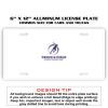 6 X 12 Full Size Aluminum License Plate for Cars and Trucks  Thumbnail