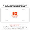 6 X 12 Full Size Aluminum License Plate for Cars and Trucks  Thumbnail