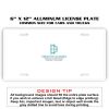 6 X 12 Full Size Aluminum License Plate for Cars and Trucks  Thumbnail