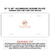 6 X 12 Full Size Aluminum License Plate for Cars and Trucks  Thumbnail