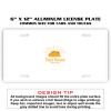 6 X 12 Full Size Aluminum License Plate for Cars and Trucks  Thumbnail