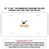 6 X 12 Full Size Aluminum License Plate for Cars and Trucks  Thumbnail