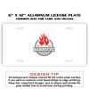 6 X 12 Full Size Aluminum License Plate for Cars and Trucks  Thumbnail