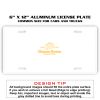 6 X 12 Full Size Aluminum License Plate for Cars and Trucks  Thumbnail