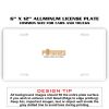6 X 12 Full Size Aluminum License Plate for Cars and Trucks  Thumbnail