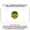 6 X 12 Full Size Aluminum License Plate for Cars and Trucks  Thumbnail