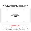 6 X 12 Full Size Aluminum License Plate for Cars and Trucks  Thumbnail