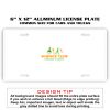 6 X 12 Full Size Aluminum License Plate for Cars and Trucks  Thumbnail