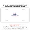 6 X 12 Full Size Aluminum License Plate for Cars and Trucks  Thumbnail