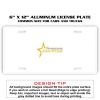 6 X 12 Full Size Aluminum License Plate for Cars and Trucks  Thumbnail