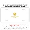 6 X 12 Full Size Aluminum License Plate for Cars and Trucks  Thumbnail