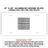 6 X 12 Full Size Aluminum License Plate for Cars and Trucks  Thumbnail