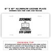 6 X 12 Full Size Aluminum License Plate for Cars and Trucks  Thumbnail