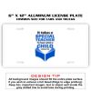 6 X 12 Full Size Aluminum License Plate for Cars and Trucks  Thumbnail