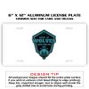 6 X 12 Full Size Aluminum License Plate for Cars and Trucks  Thumbnail