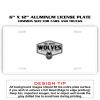 6 X 12 Full Size Aluminum License Plate for Cars and Trucks  Thumbnail