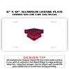 6 X 12 Full Size Aluminum License Plate for Cars and Trucks  Thumbnail