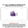 6 X 12 Full Size Aluminum License Plate for Cars and Trucks  Thumbnail
