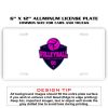 6 X 12 Full Size Aluminum License Plate for Cars and Trucks  Thumbnail