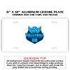6 X 12 Full Size Aluminum License Plate for Cars and Trucks  Thumbnail