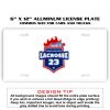 6 X 12 Full Size Aluminum License Plate for Cars and Trucks  Thumbnail