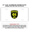 6 X 12 Full Size Aluminum License Plate for Cars and Trucks  Thumbnail