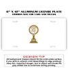 6 X 12 Full Size Aluminum License Plate for Cars and Trucks  Thumbnail