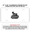 6 X 12 Full Size Aluminum License Plate for Cars and Trucks  Thumbnail