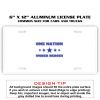 6 X 12 Full Size Aluminum License Plate for Cars and Trucks  Thumbnail