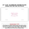 6 X 12 Full Size Aluminum License Plate for Cars and Trucks  Thumbnail