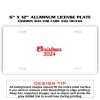 6 X 12 Full Size Aluminum License Plate for Cars and Trucks  Thumbnail