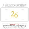 6 X 12 Full Size Aluminum License Plate for Cars and Trucks  Thumbnail