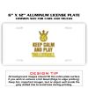 6 X 12 Full Size Aluminum License Plate for Cars and Trucks  Thumbnail