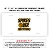 6 X 12 Full Size Aluminum License Plate for Cars and Trucks  Thumbnail