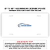 6 X 12 Full Size Aluminum License Plate for Cars and Trucks  Thumbnail