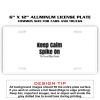 6 X 12 Full Size Aluminum License Plate for Cars and Trucks  Thumbnail