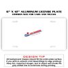 6 X 12 Full Size Aluminum License Plate for Cars and Trucks  Thumbnail