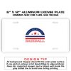 6 X 12 Full Size Aluminum License Plate for Cars and Trucks  Thumbnail