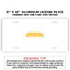 6 X 12 Full Size Aluminum License Plate for Cars and Trucks  Thumbnail