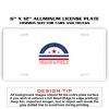6 X 12 Full Size Aluminum License Plate for Cars and Trucks  Thumbnail