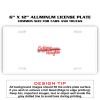 6 X 12 Full Size Aluminum License Plate for Cars and Trucks  Thumbnail